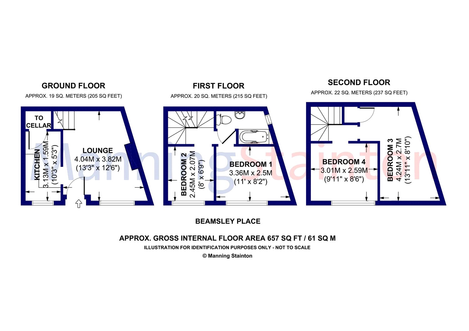 3 Bedrooms Terraced house for sale in Beamsley Place, Hyde Park, Leeds LS6