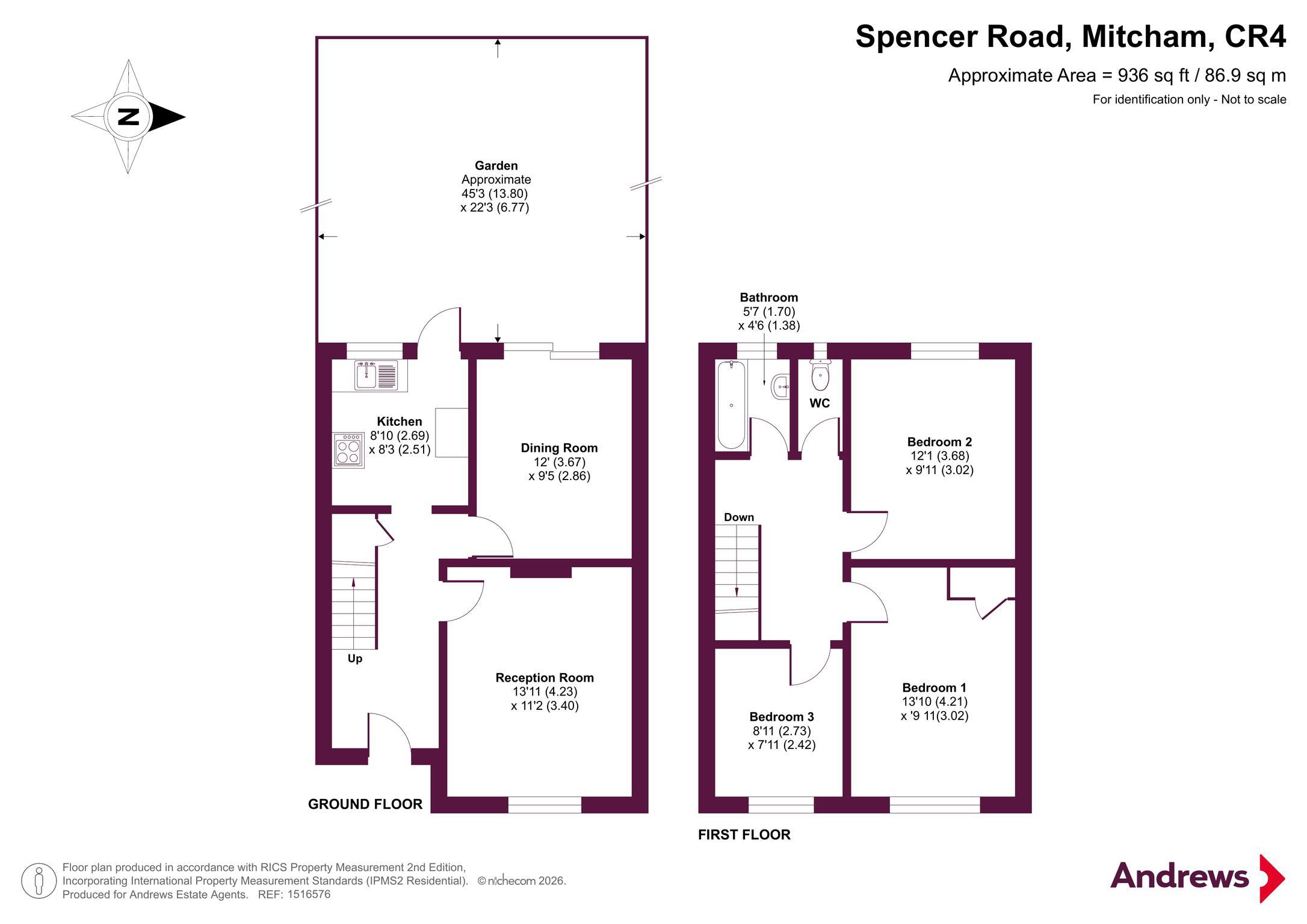 55, Spencer Road, Mitcham floorplan