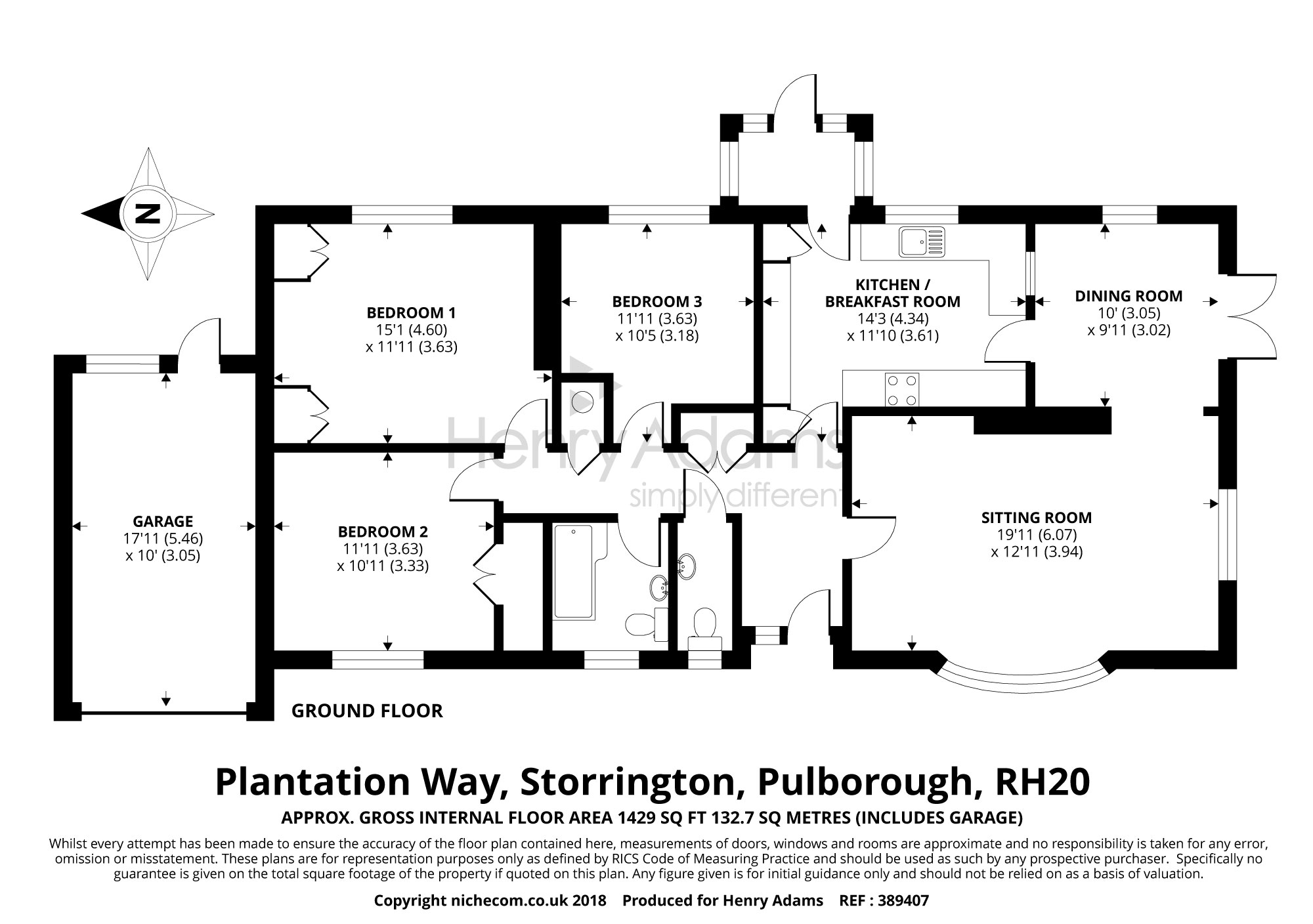 3 Bedrooms Detached bungalow for sale in Plantation Way, Storrington RH20