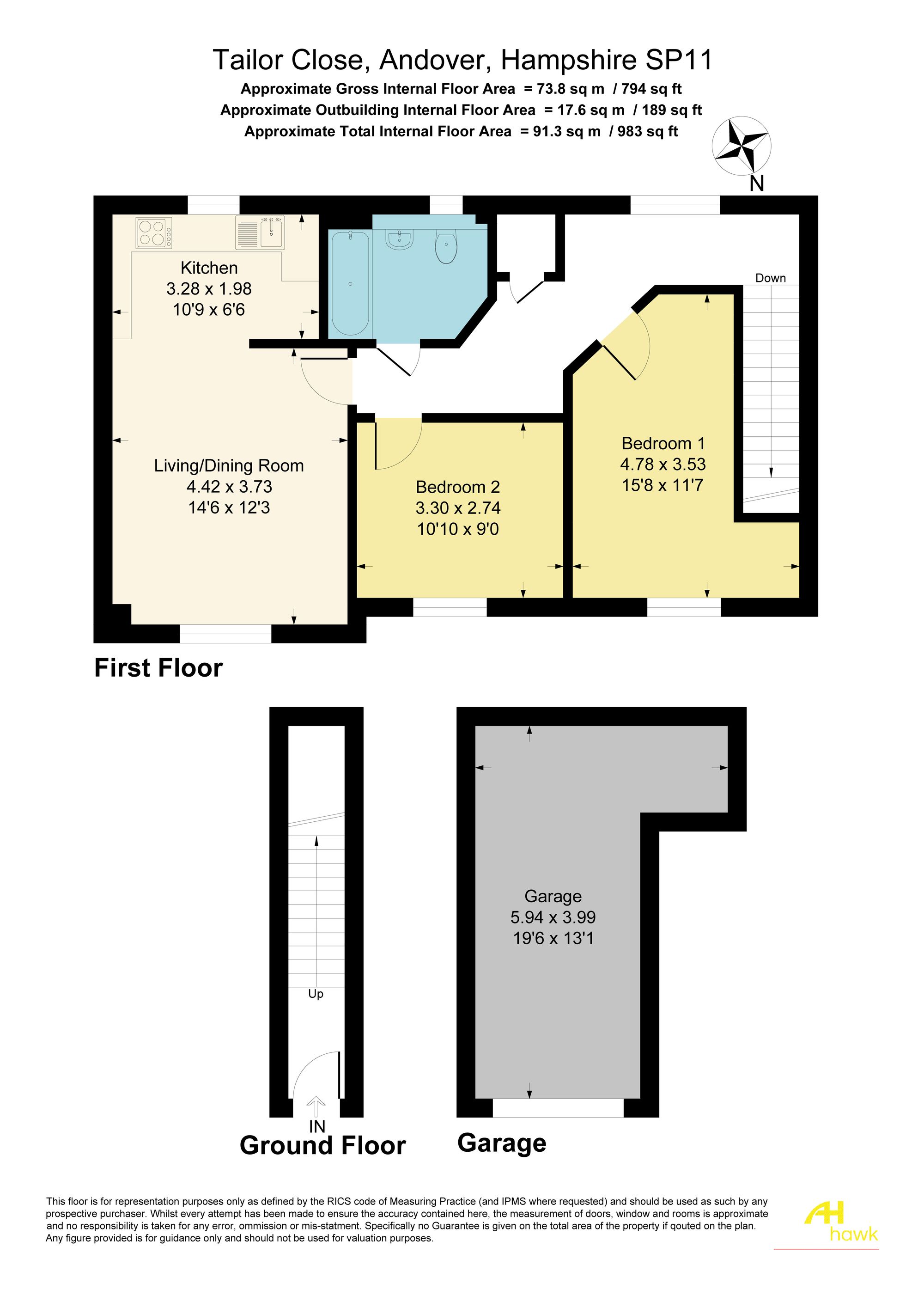 55 Tailor Close, Andover floorplan