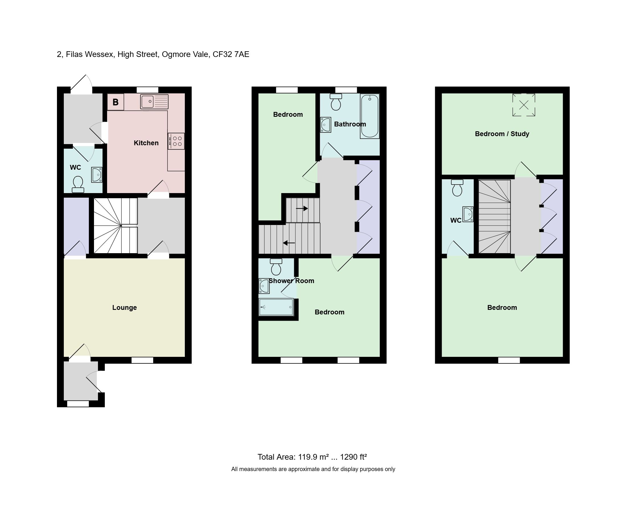 2 Filas Wessex, High Street, Bridgend floorplan