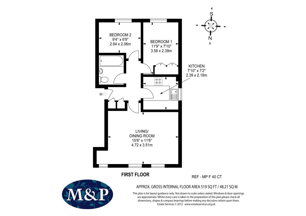 4, Osborne Court, Osborne Road floorplan