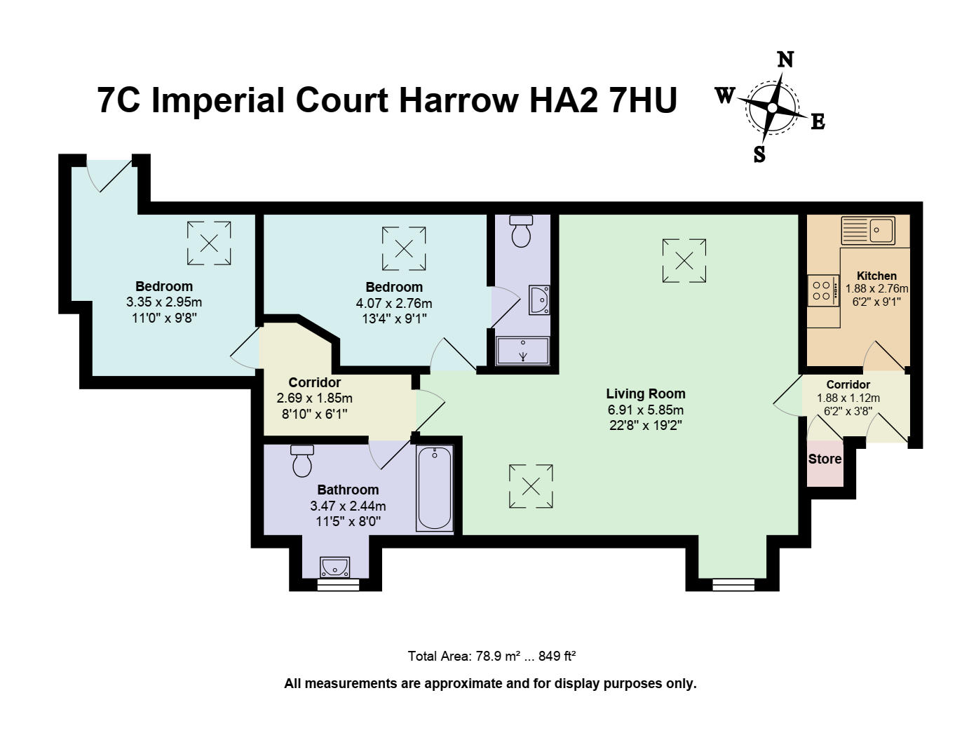 2 Bedrooms Flat to rent in Imperial Court, Rayners Lane, Harrow, Middlesex HA2