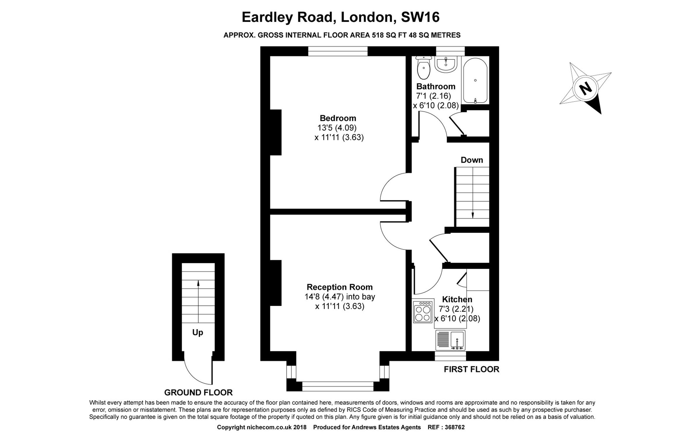 1 Bedrooms Flat for sale in Eardley Road, London SW16