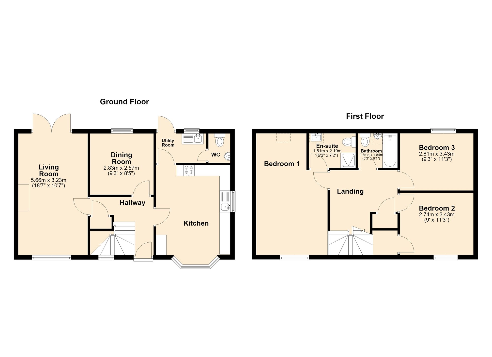 2 St. Giles Close, Peterborough floorplan