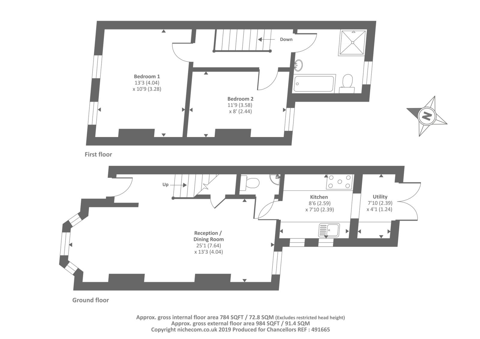 2 Bedrooms Terraced house to rent in Vale Farm Road, Woking GU21