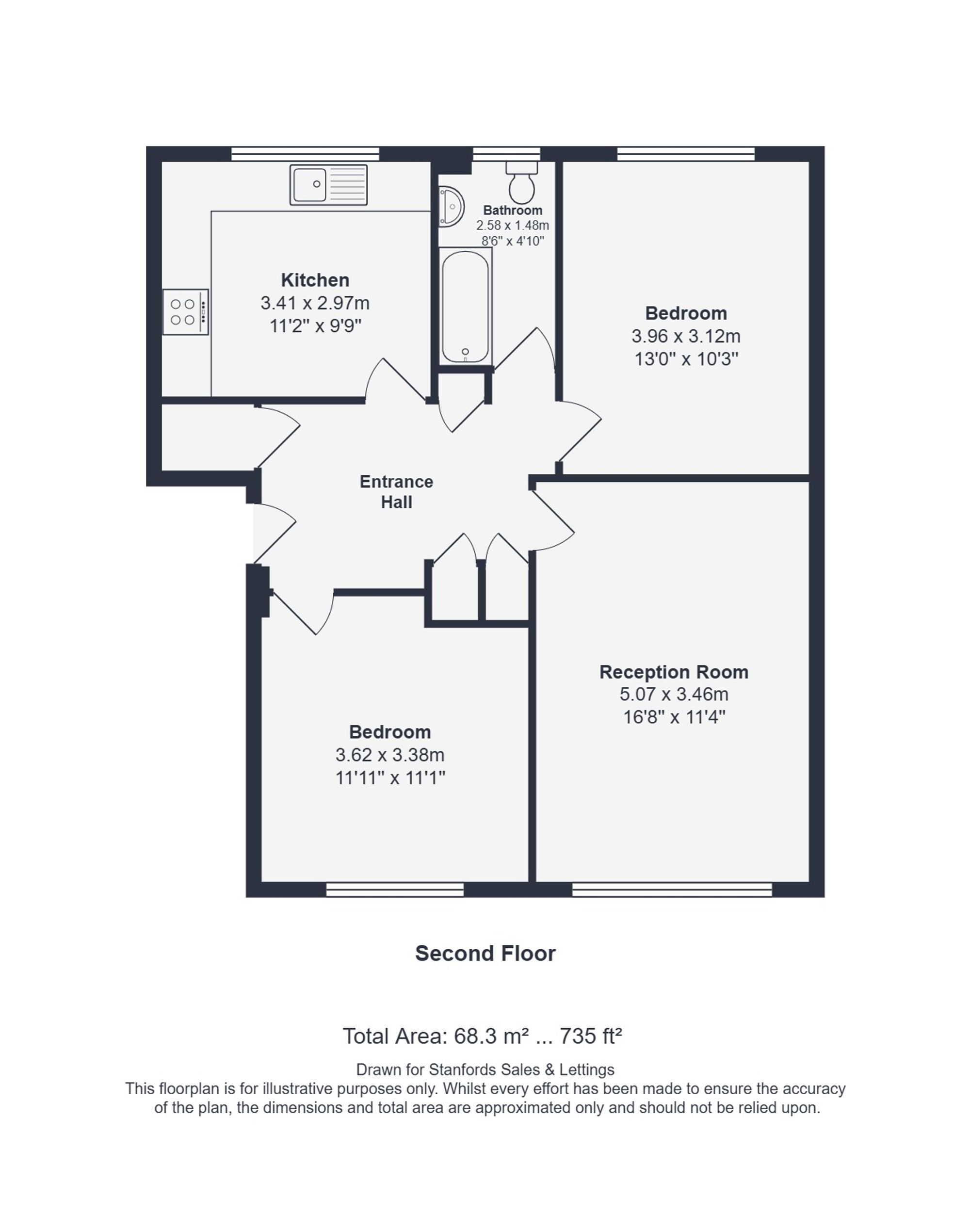 Flat 21, Ian Court Dacres Road, London floorplan