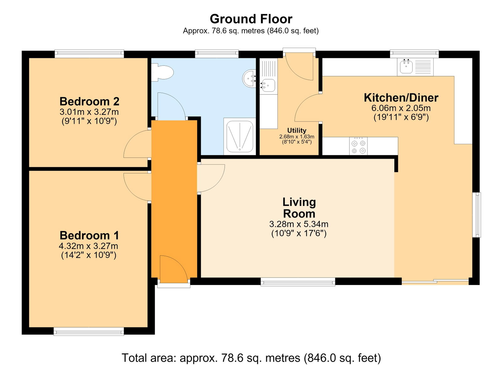 The Mews, New Tredegar floorplan