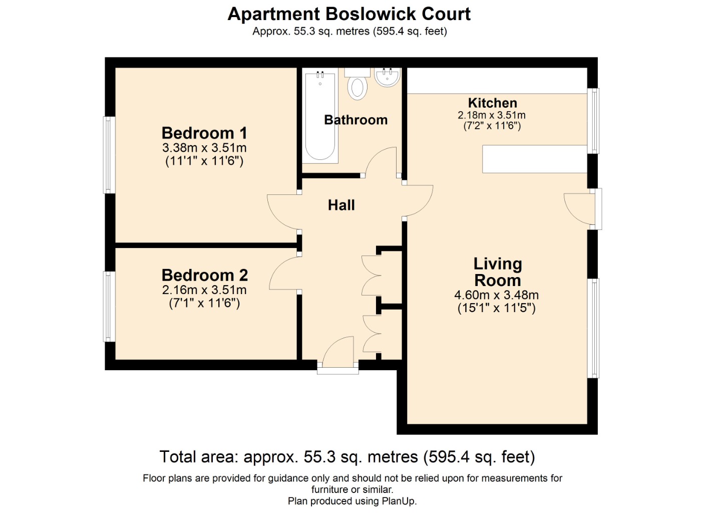 Boslowick Court, Falmouth TR11, 2 bedroom flat for sale 65446693