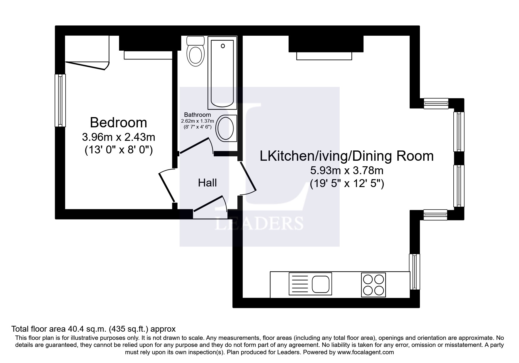 Goldington Avenue, Bedford MK40, 1 bedroom flat to rent 64387349