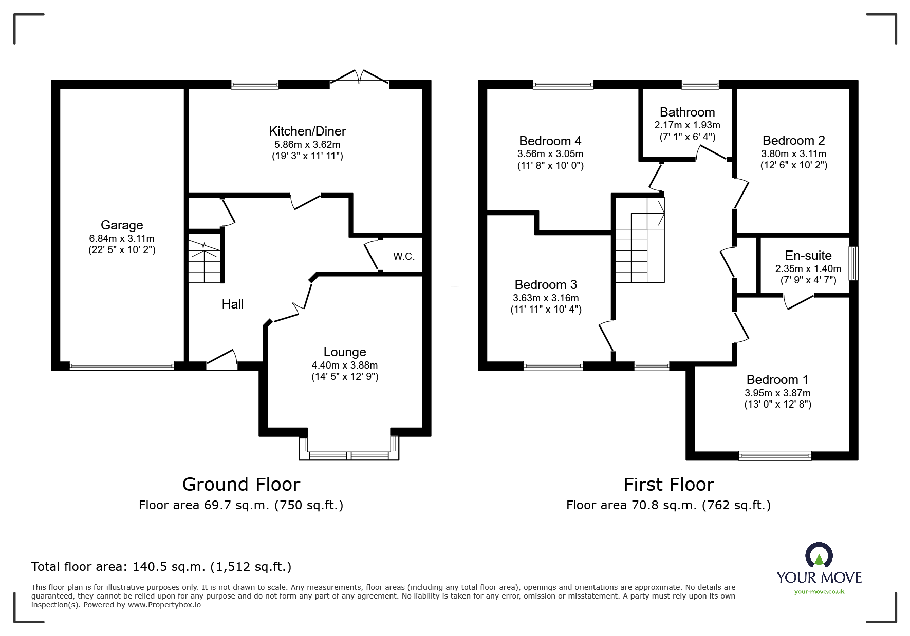 4, Courtland Grove, Doncaster floorplan
