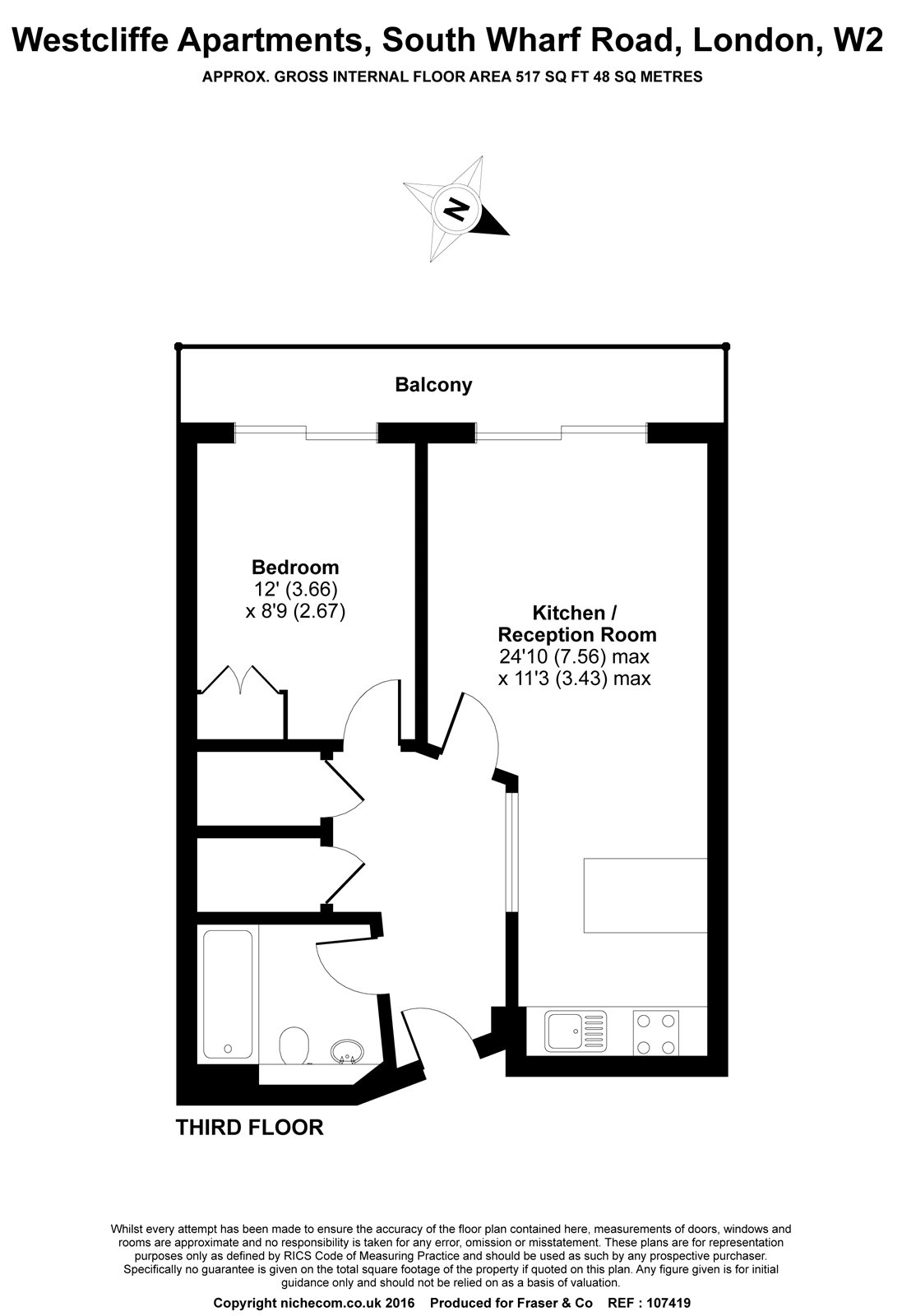 1 Bedrooms Flat to rent in Westcliffe Apartments, Paddington W2