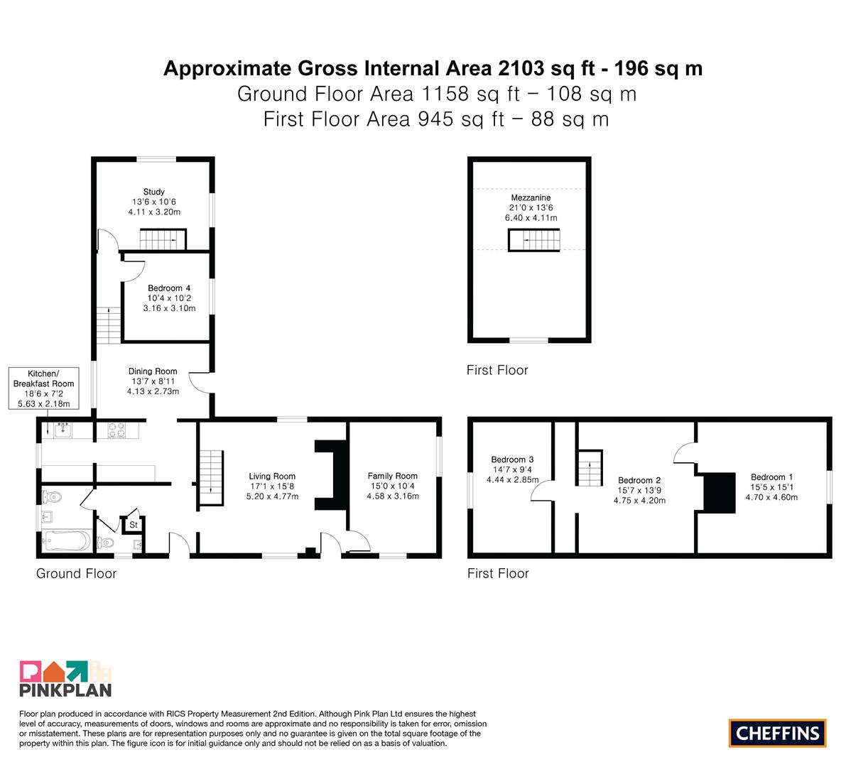 Blue Cottage, Crow End, Bourn floorplan