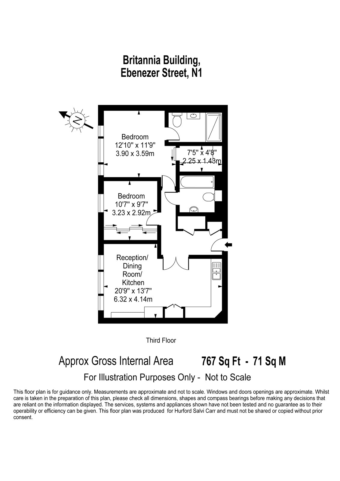 2 Bedrooms Flat to rent in Britannia Building, 12 Ebenezer Street N1