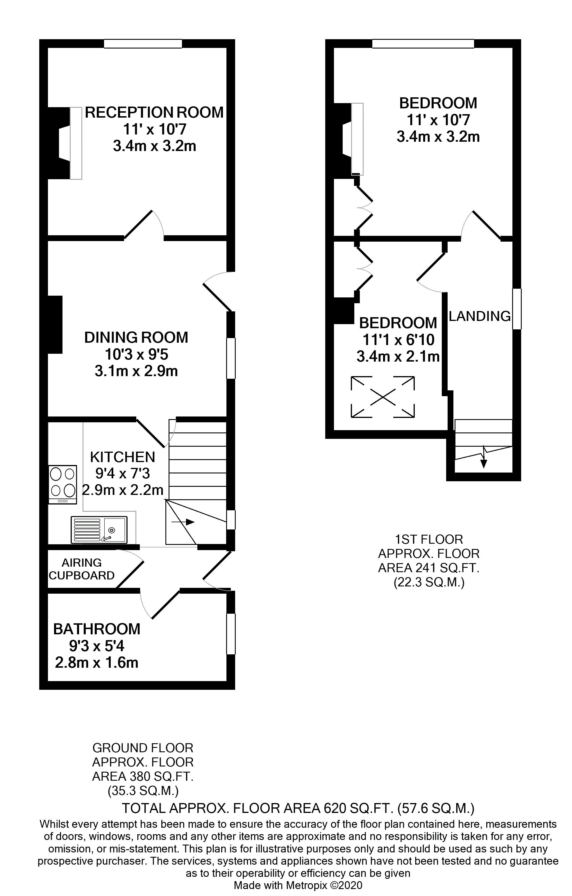 Clayton Road, Chessington KT9, 2 bedroom end terrace house for sale