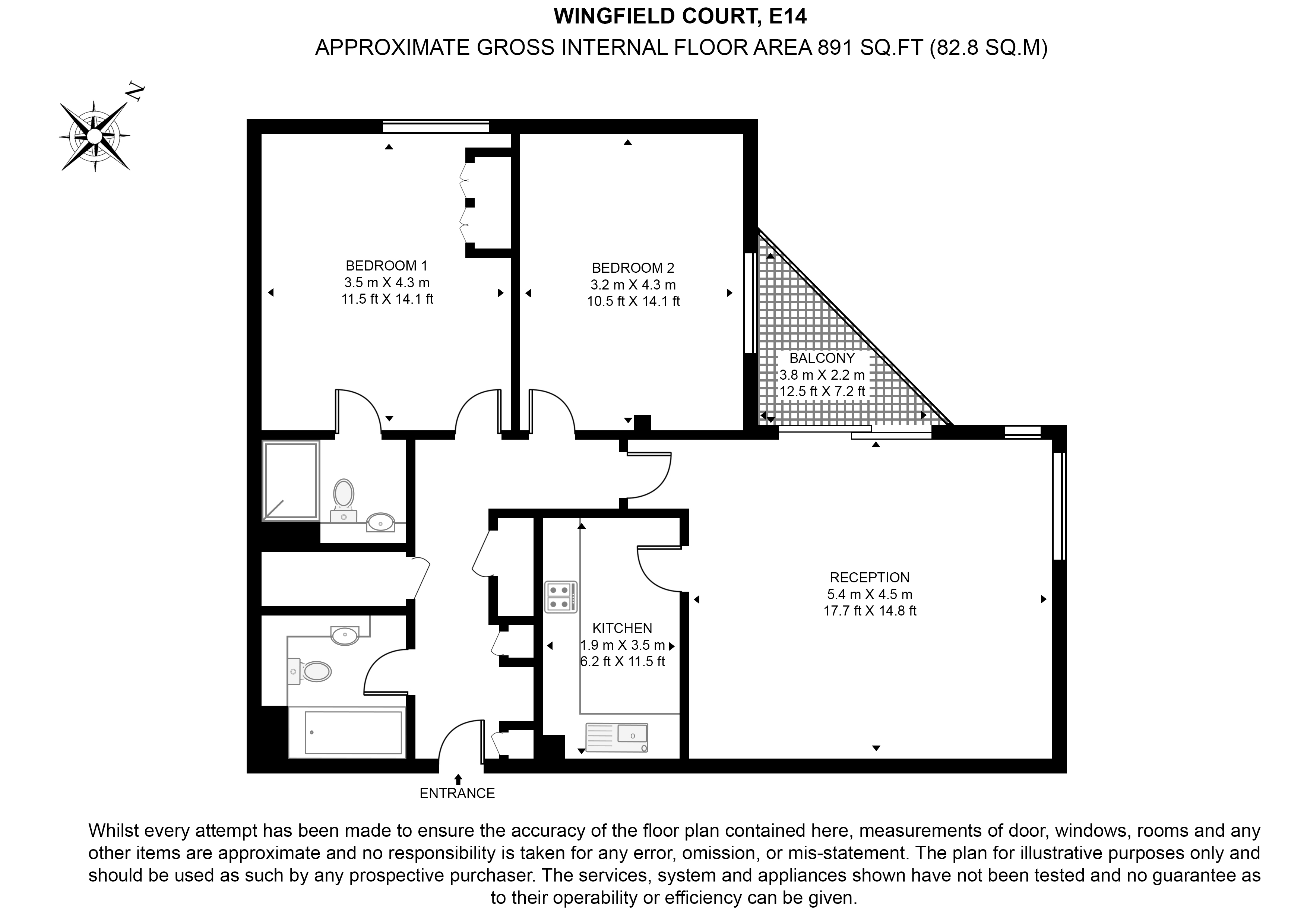 Flat 32,, Wingfield Court, Poplar floorplan