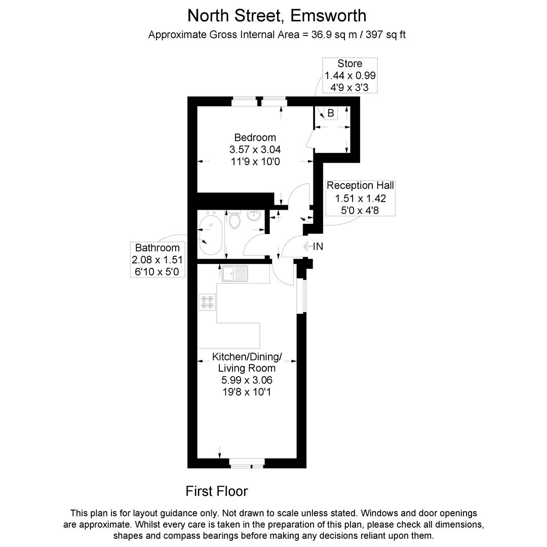 74B, North Street, Emsworth floorplan