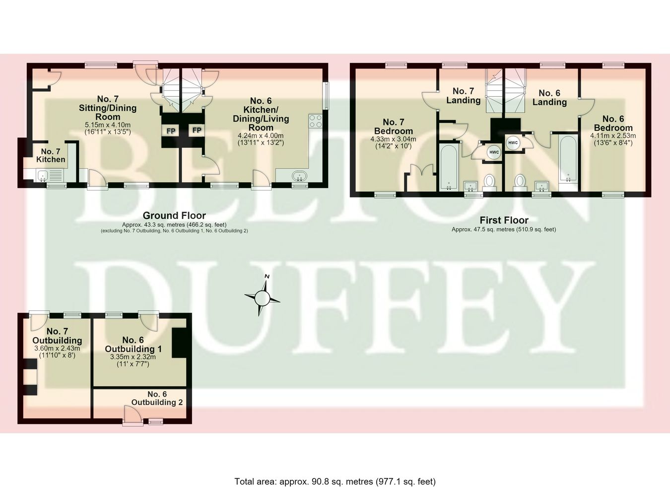 6 and 7, Beacon Hill Road, Burnham Market floorplan