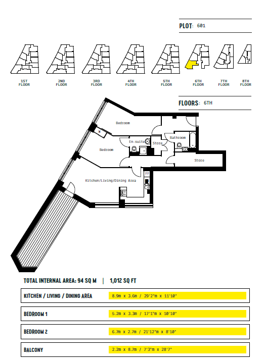601, Herald Street, London floorplan