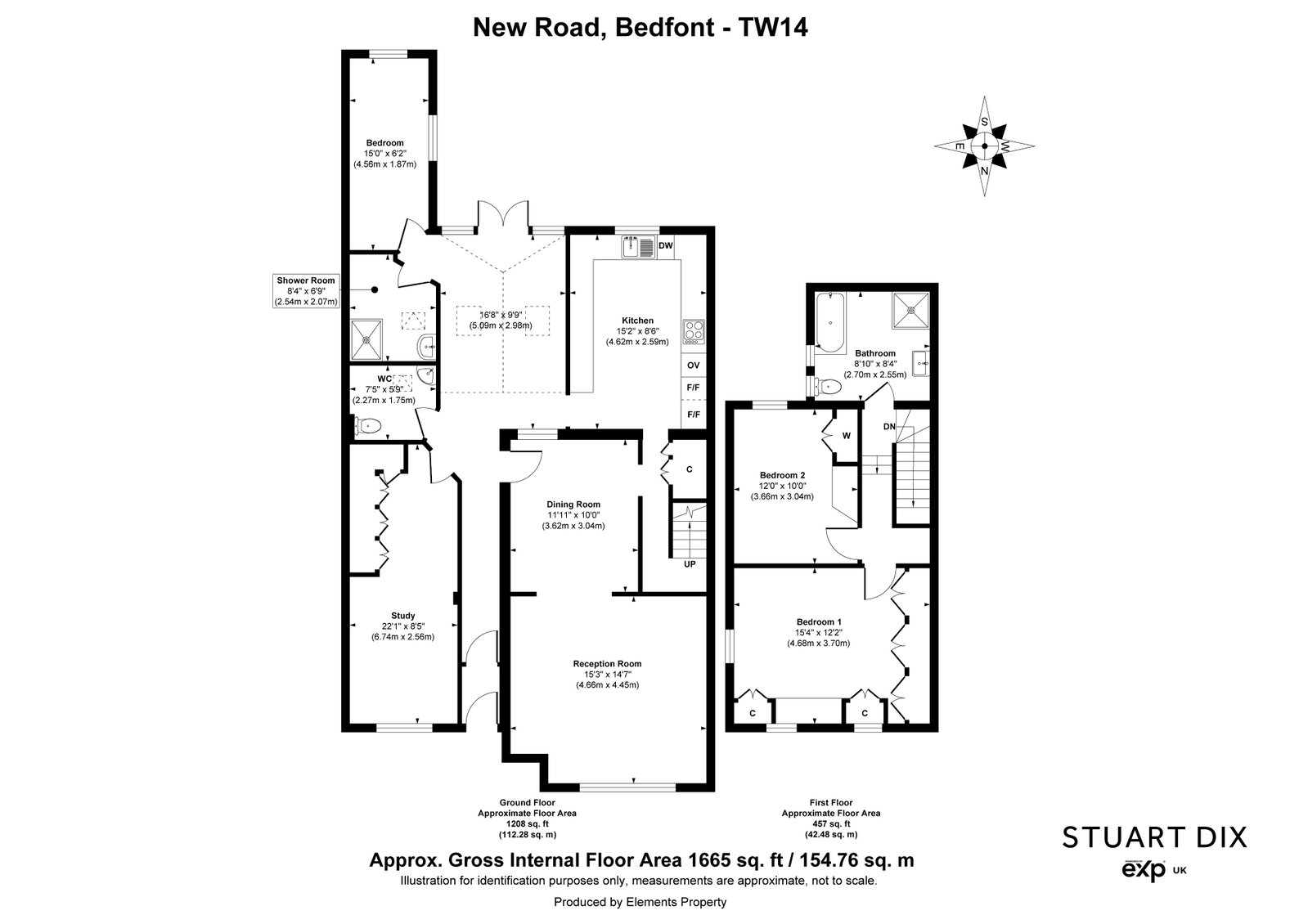63, New Road, Feltham floorplan
