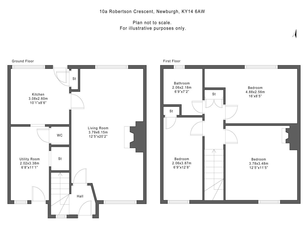 3 Bedrooms End terrace house for sale in Robertson Crescent, Newburgh, Cupar KY14