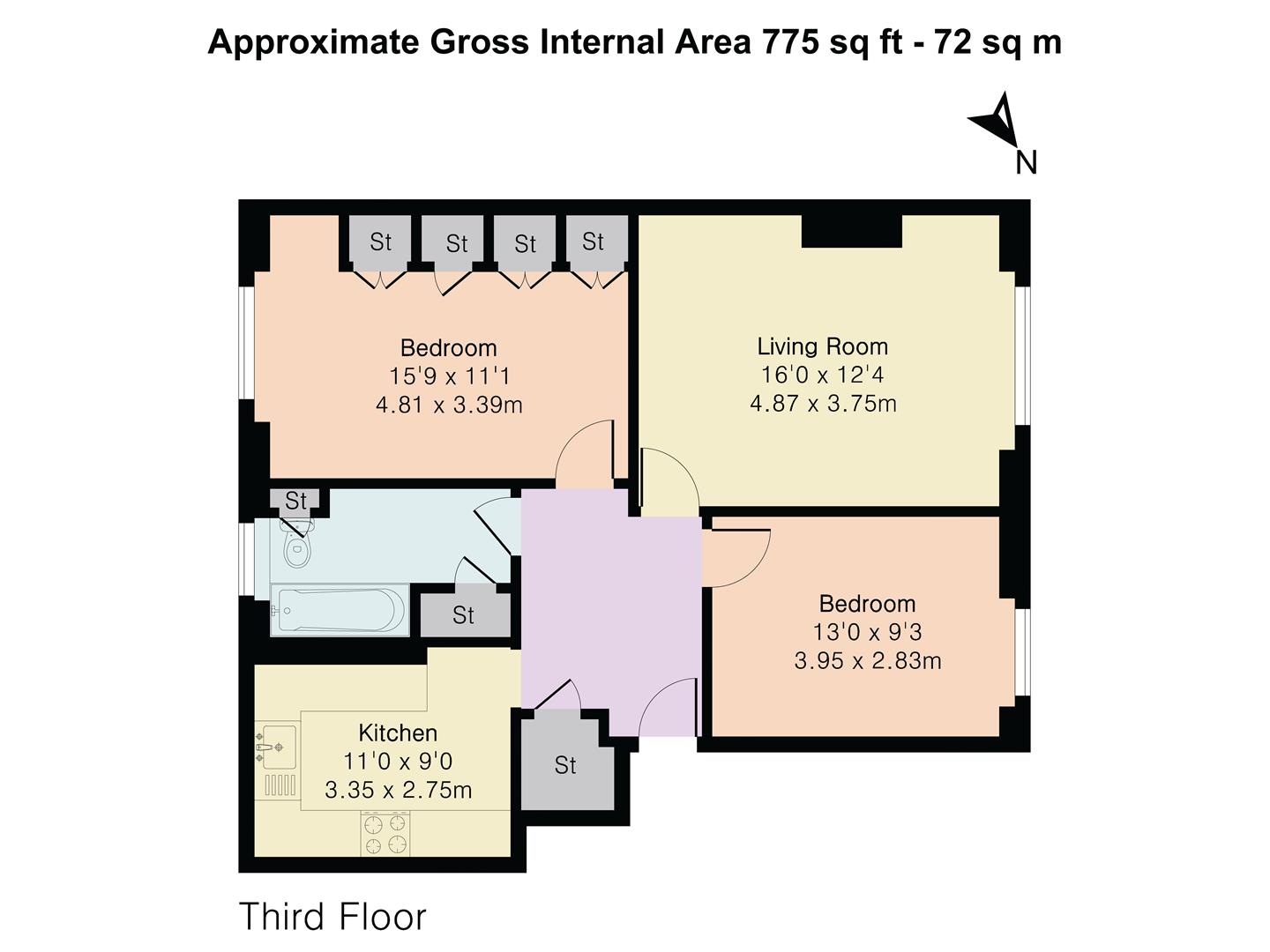Flat 104, Norbiton Hall, Birkenhead Avenue, Kingston Upon Thames floorplan