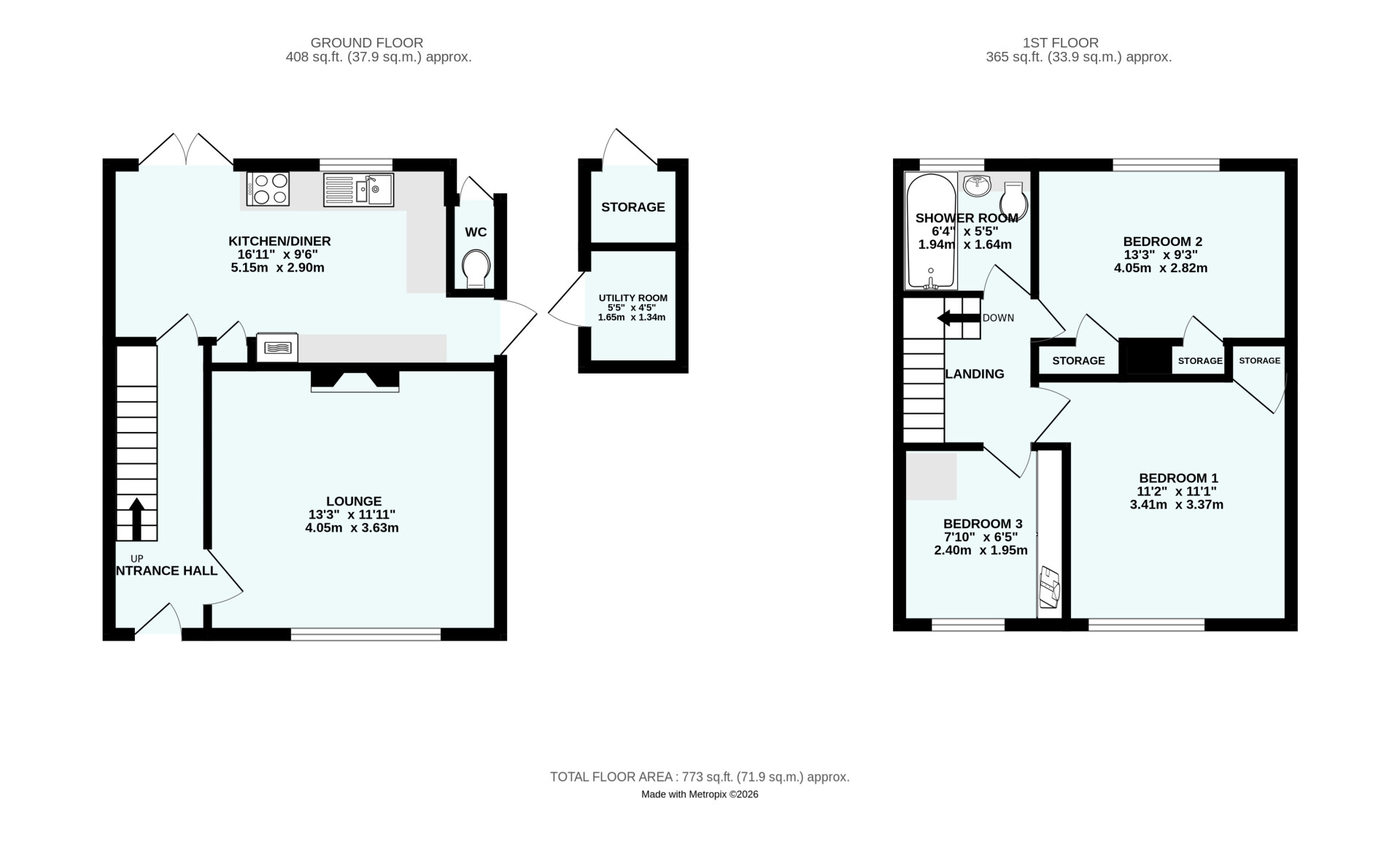 41, Fairfield Road, Devon floorplan