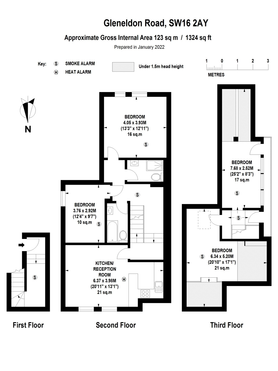 Flat C 8, Gleneldon Road, London floorplan