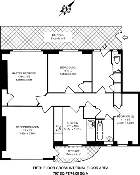 3 Bedrooms Flat to rent in Peckwater Street, Kentish Town, London NW5