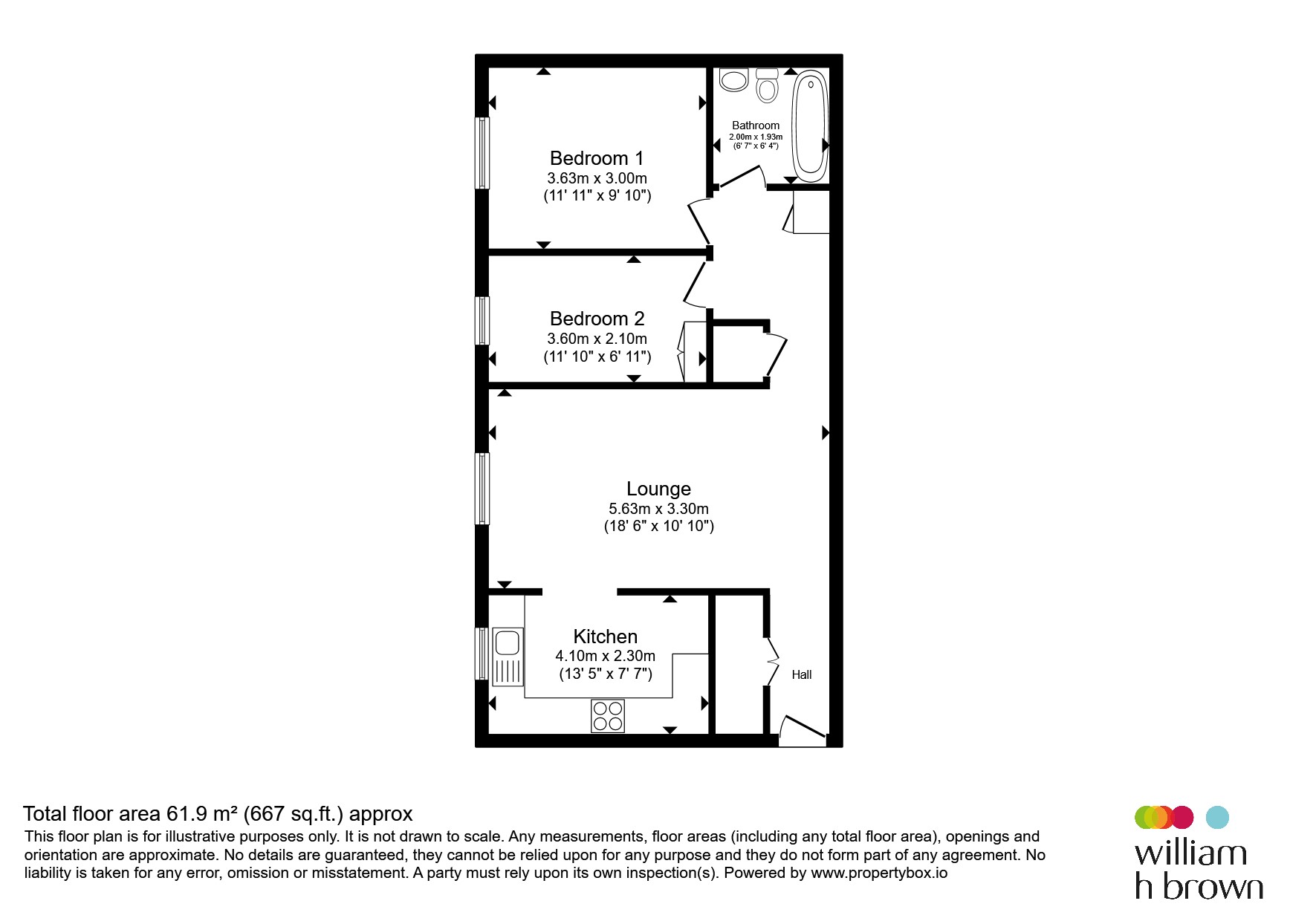 Flat 32, Becketts Court, Canterbury Way, Brentwood floorplan