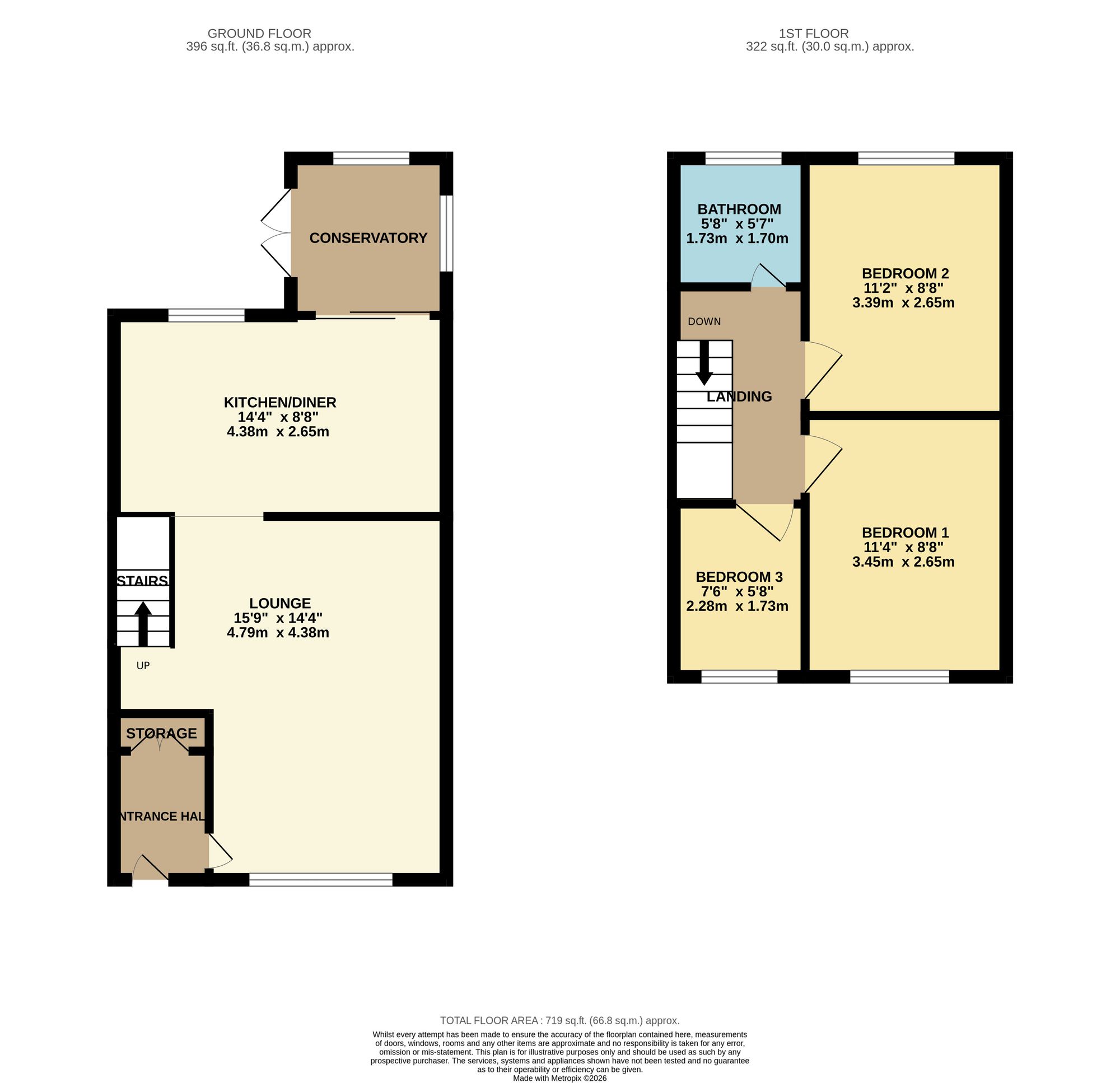 6 Barrett Court, Bury floorplan