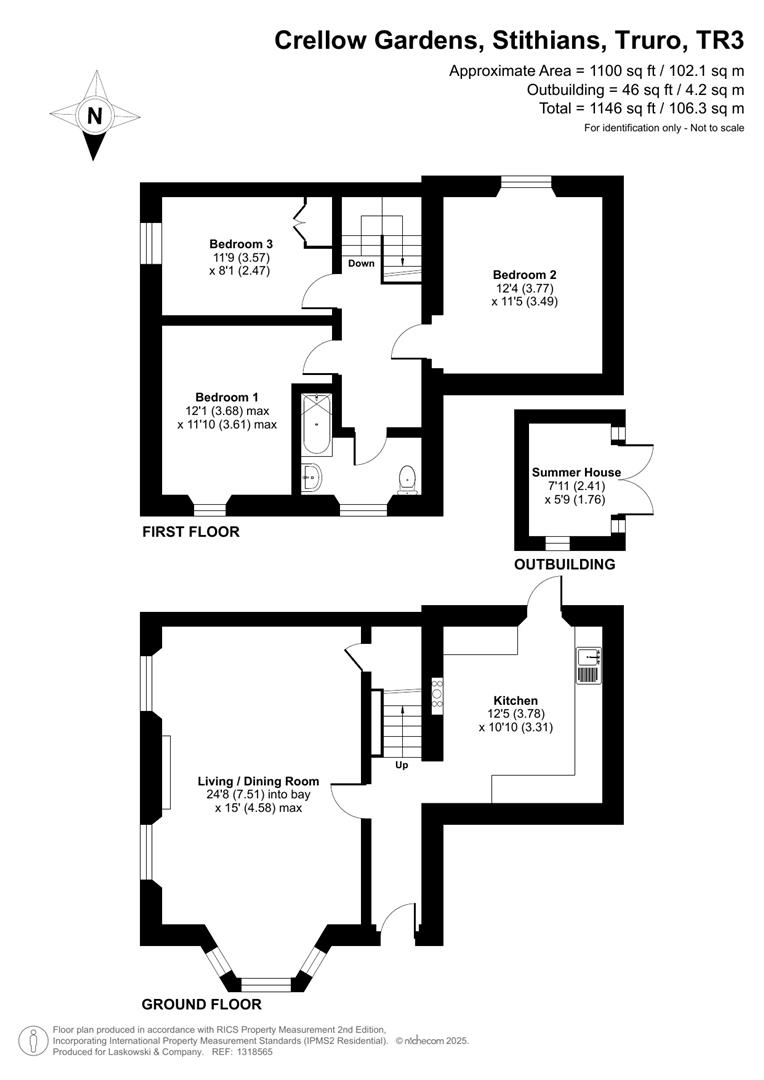 Harefield, Crellow Gardens, Truro floorplan