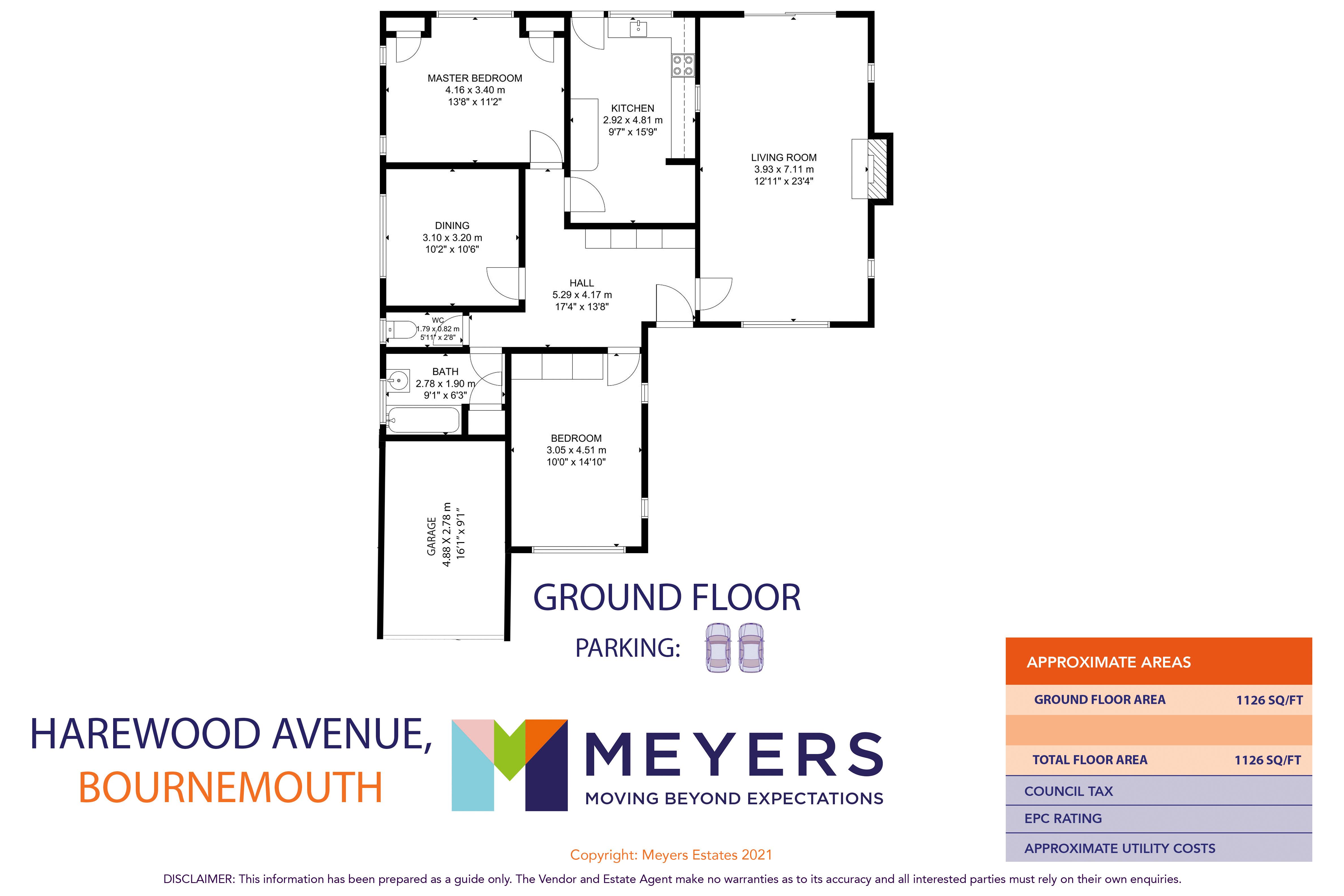 Harewood Avenue, East BH7, 3 bedroom detached bungalow for