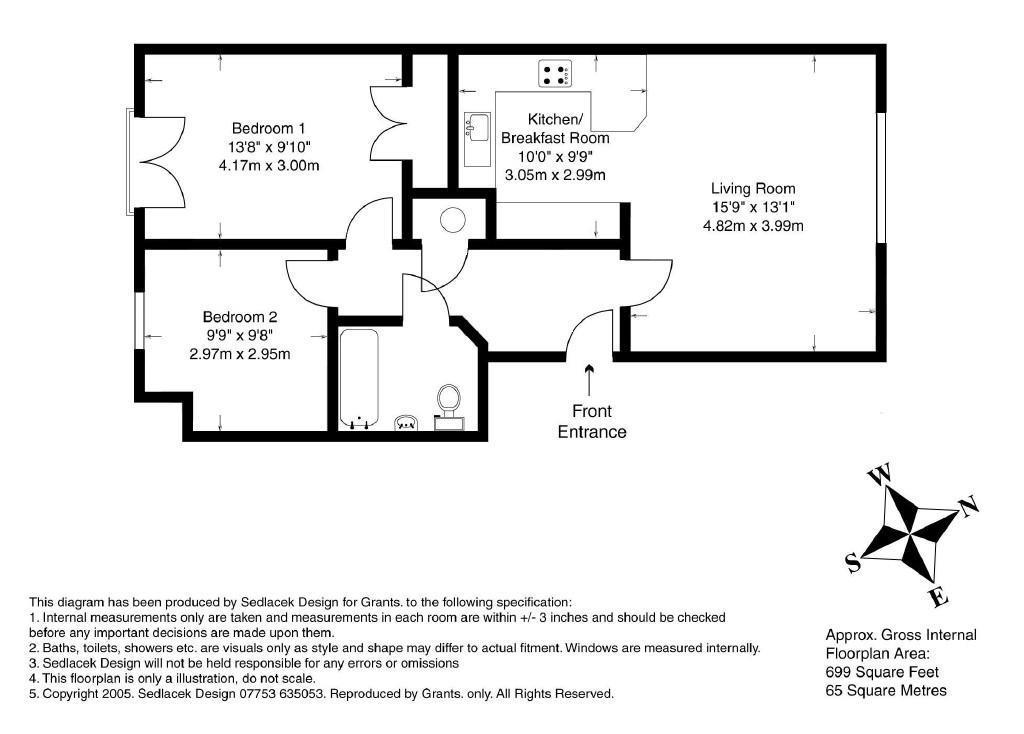 6, Pond House, Chertsey floorplan