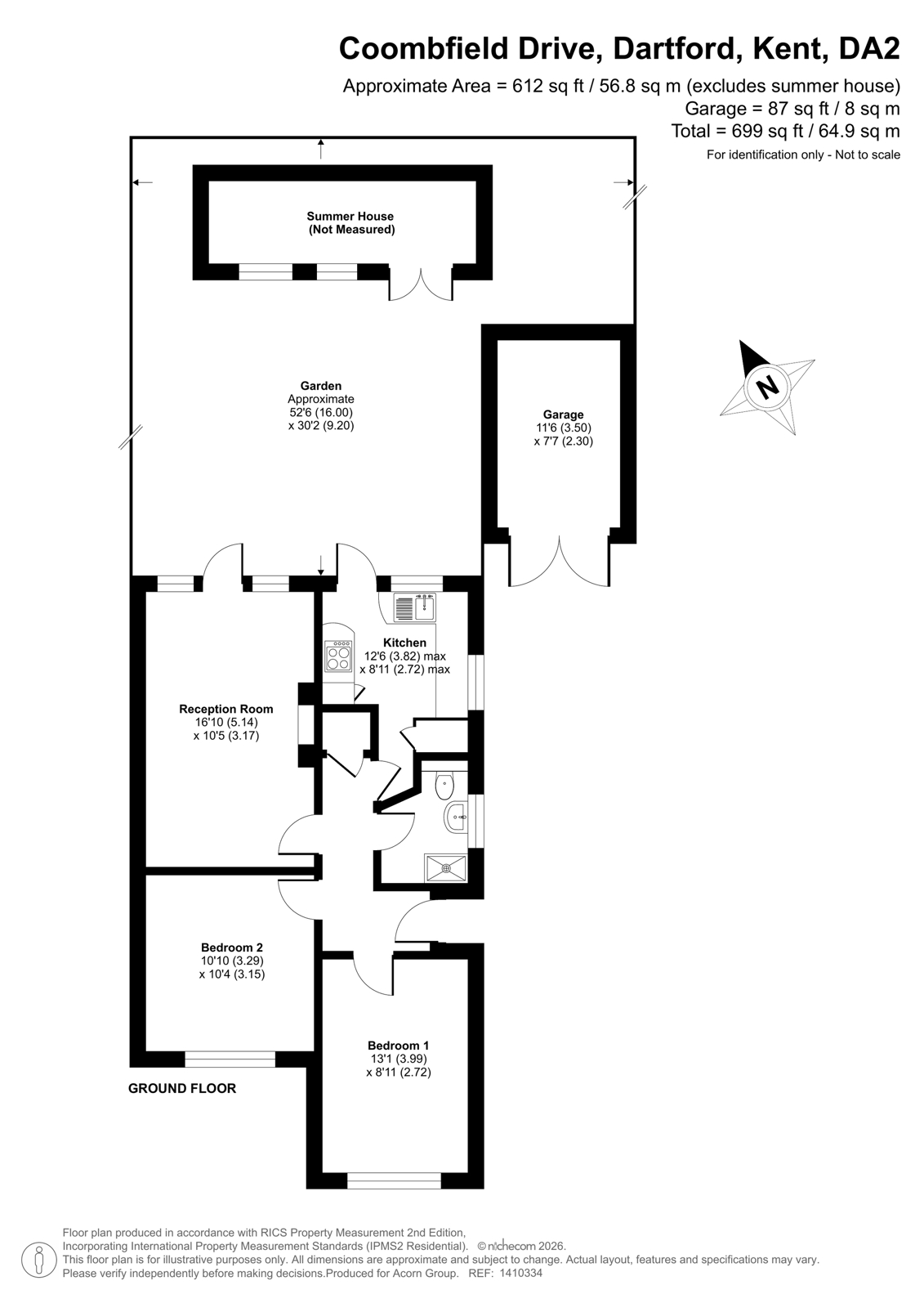 201, Coombfield Drive, Kent floorplan