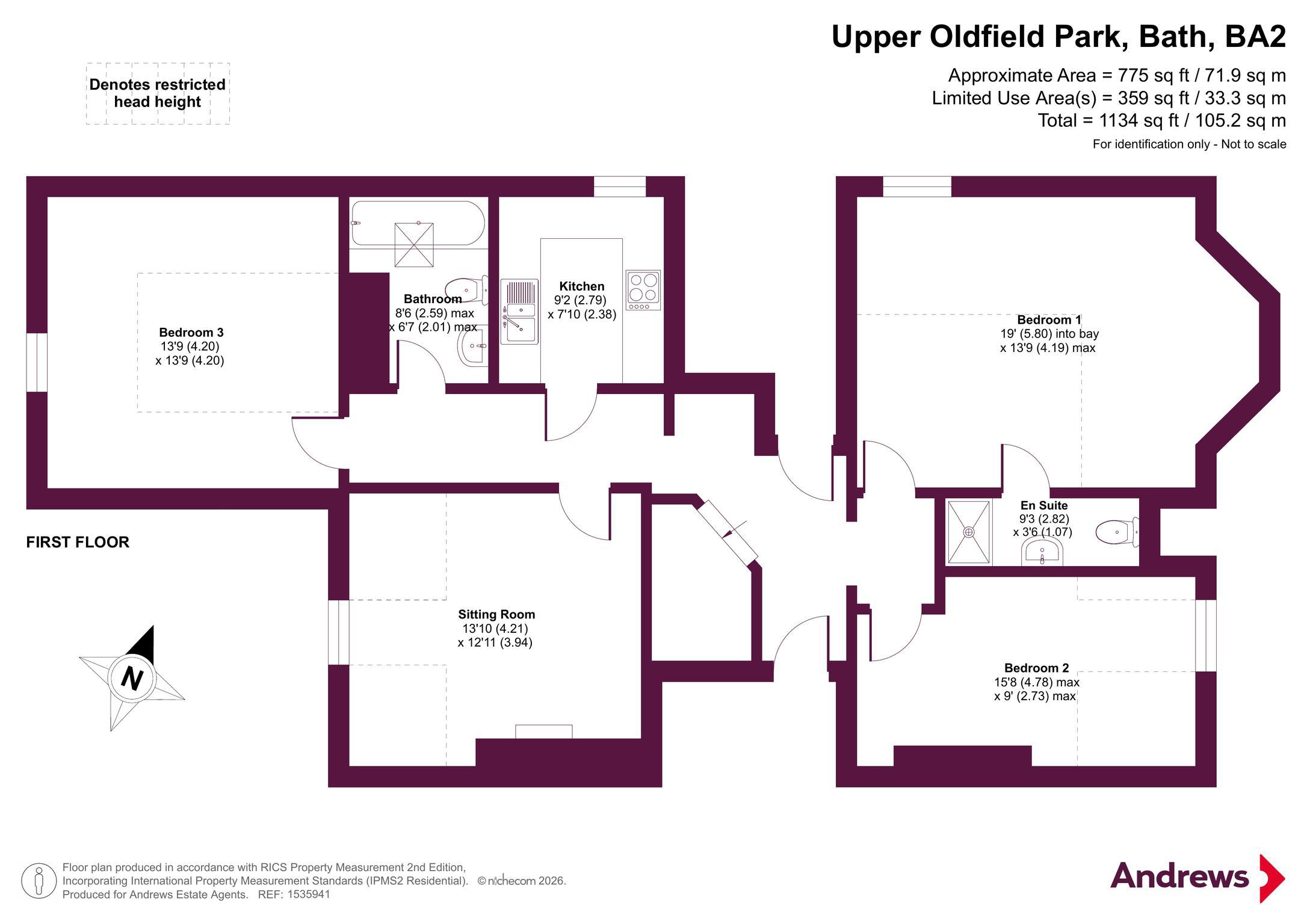 Upper Oldfield Park, Bath floorplan