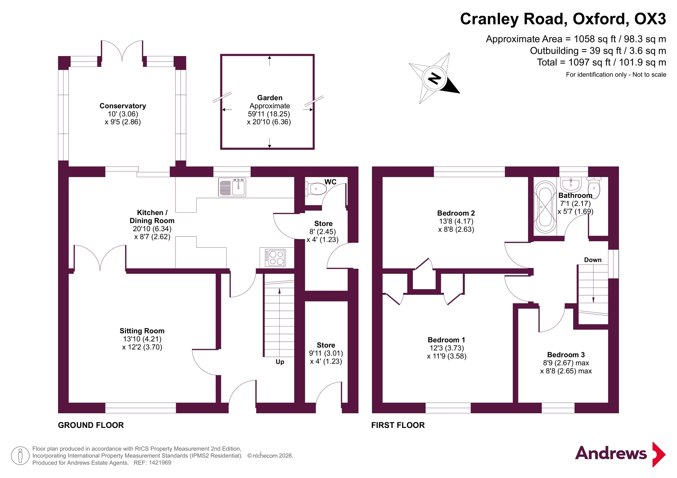 53, Cranley Road, Oxford floorplan