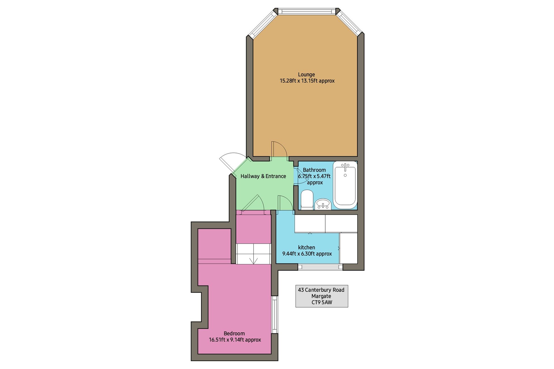 -, Canterbury Road, Margate floorplan