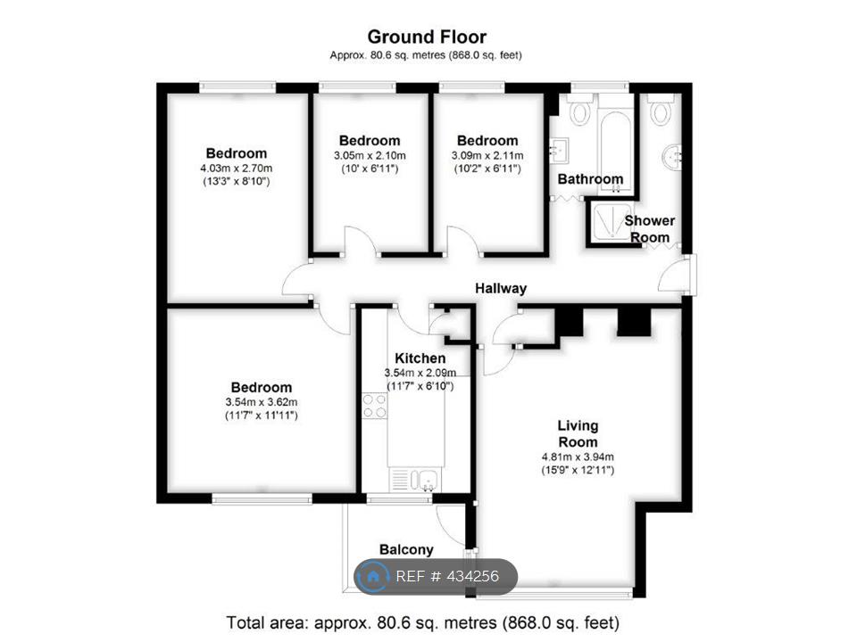 4 Bedrooms Flat to rent in Southfields, London SW19