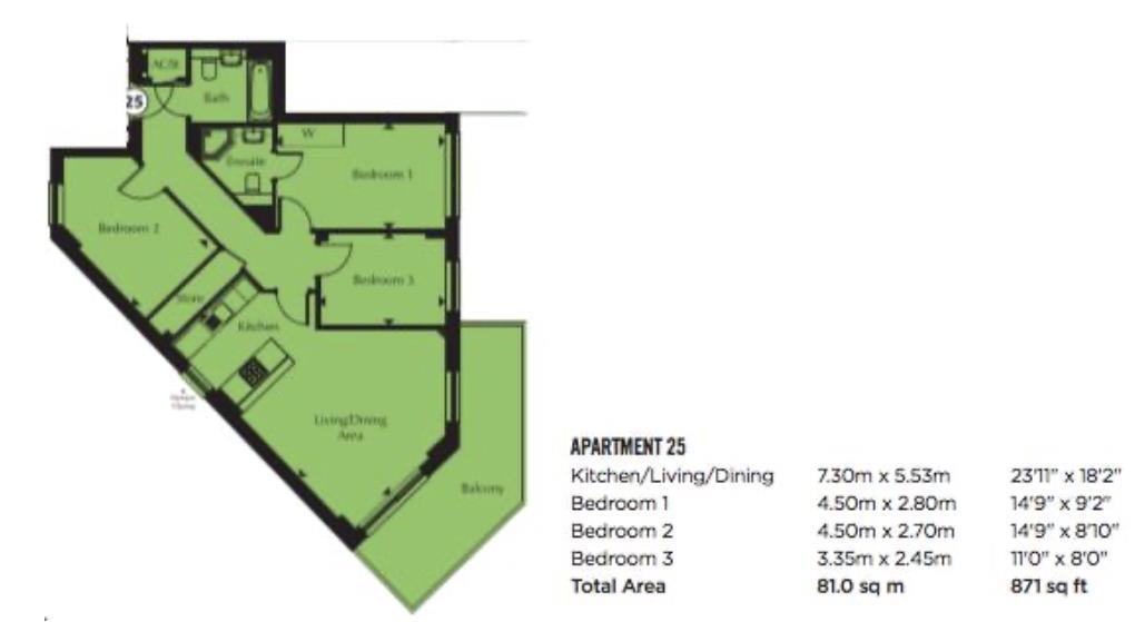 25 Eden Apartments, Glengarnock Avenue, London floorplan