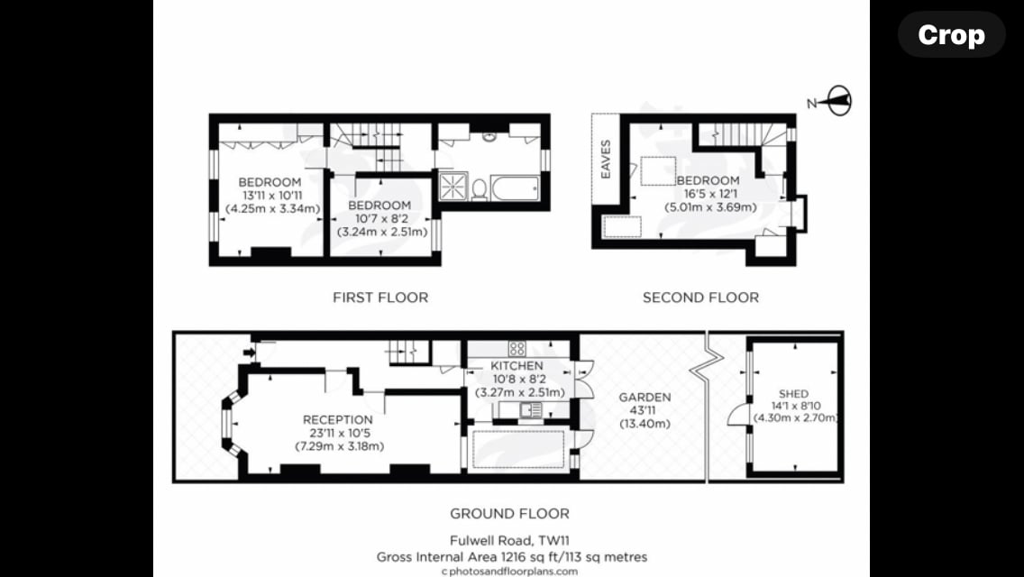 65 Fulwell Road, Teddington floorplan
