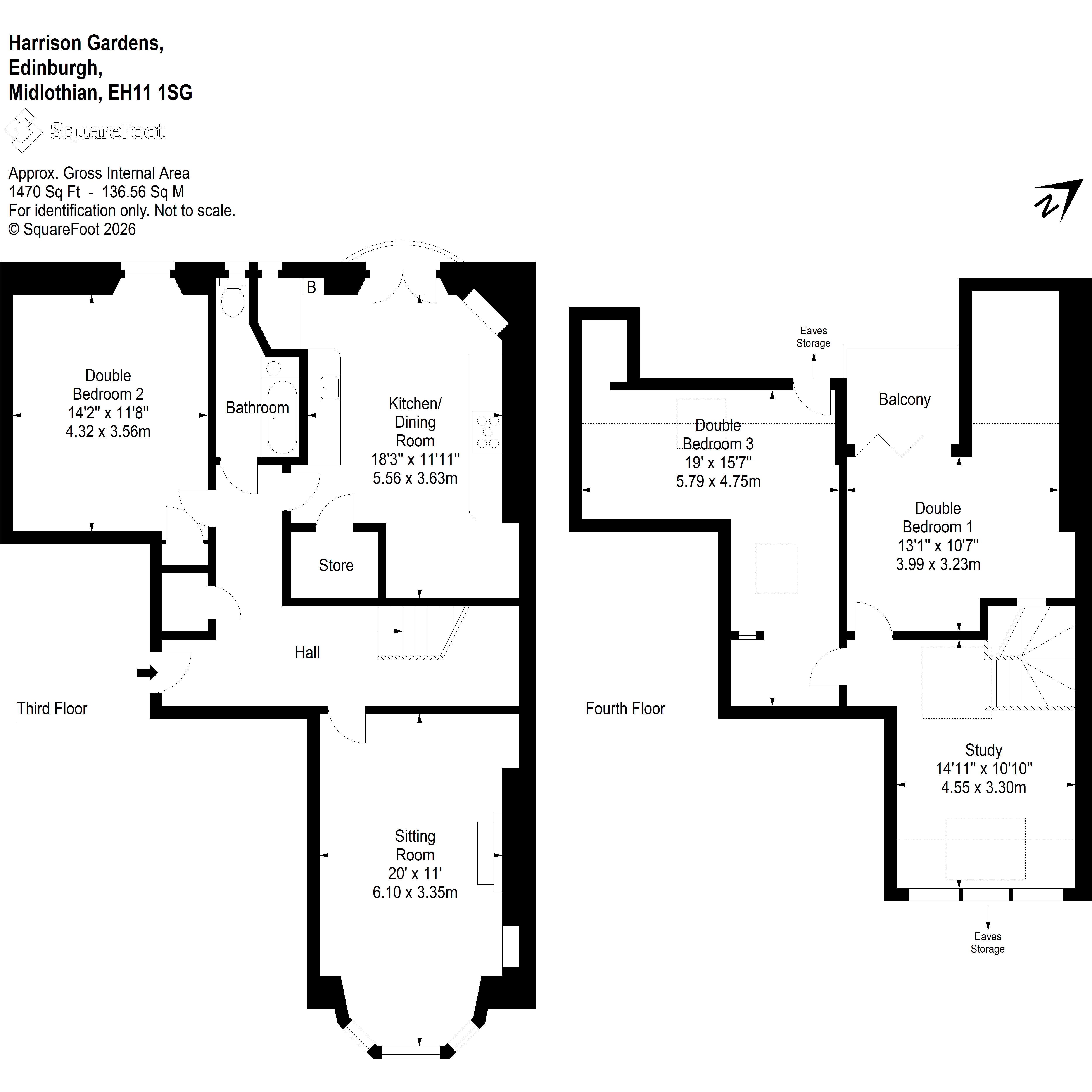 38/9, Harrison Gardens, Edinburgh floorplan