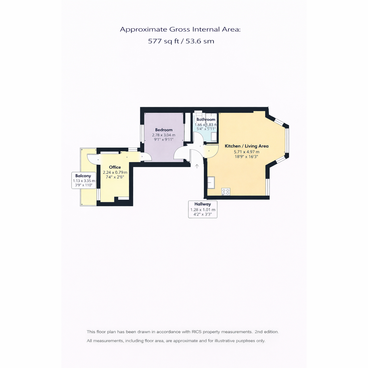 Flat 2, 12, Westgate Terrace, London floorplan