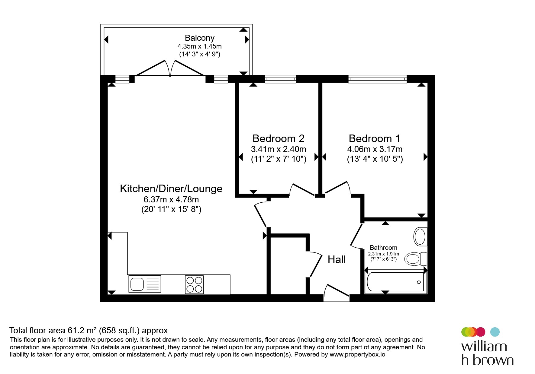 31, Shapiro House, Giles Crescent, Stevenage floorplan