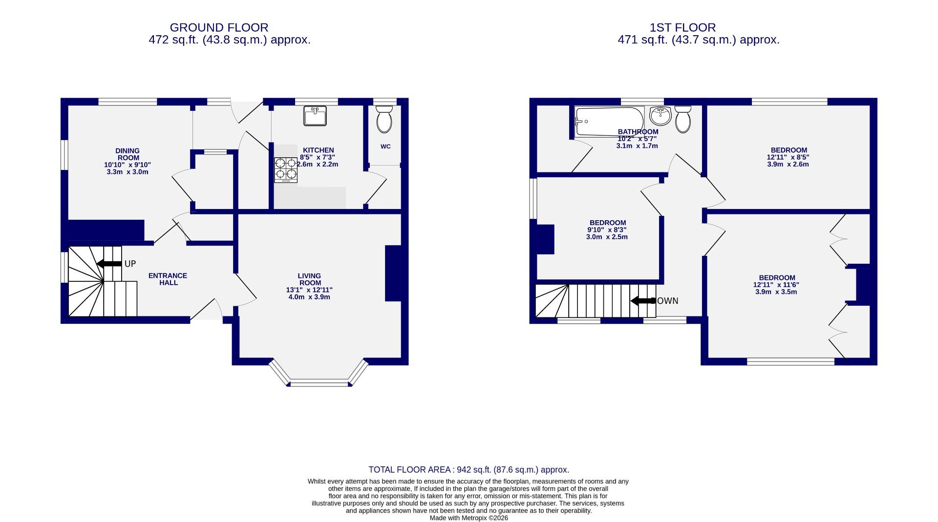 1, Crossfield Crescent, York floorplan