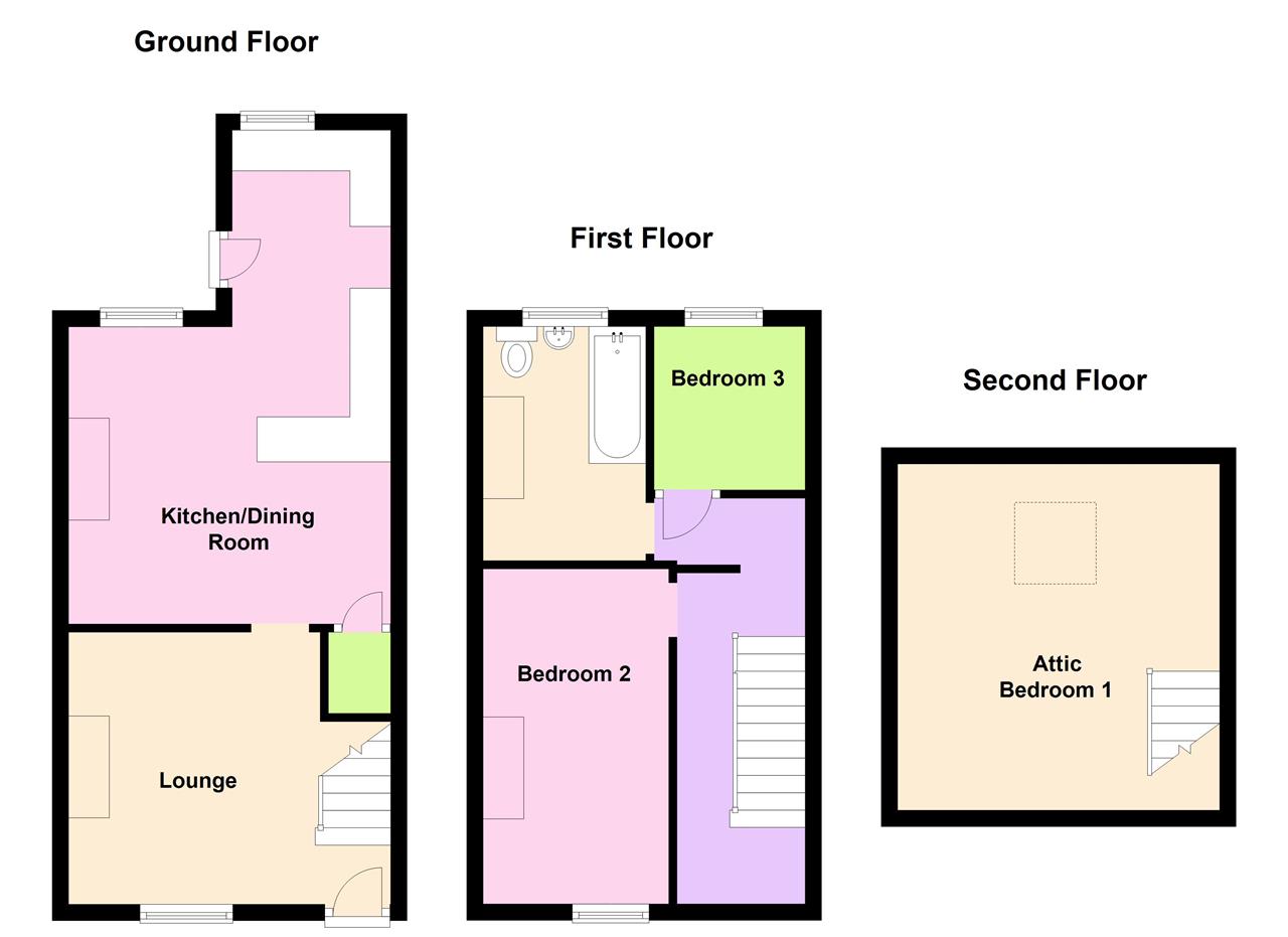 3 Bedrooms Terraced house to rent in Brockwell Terrace, Chesterfield S40