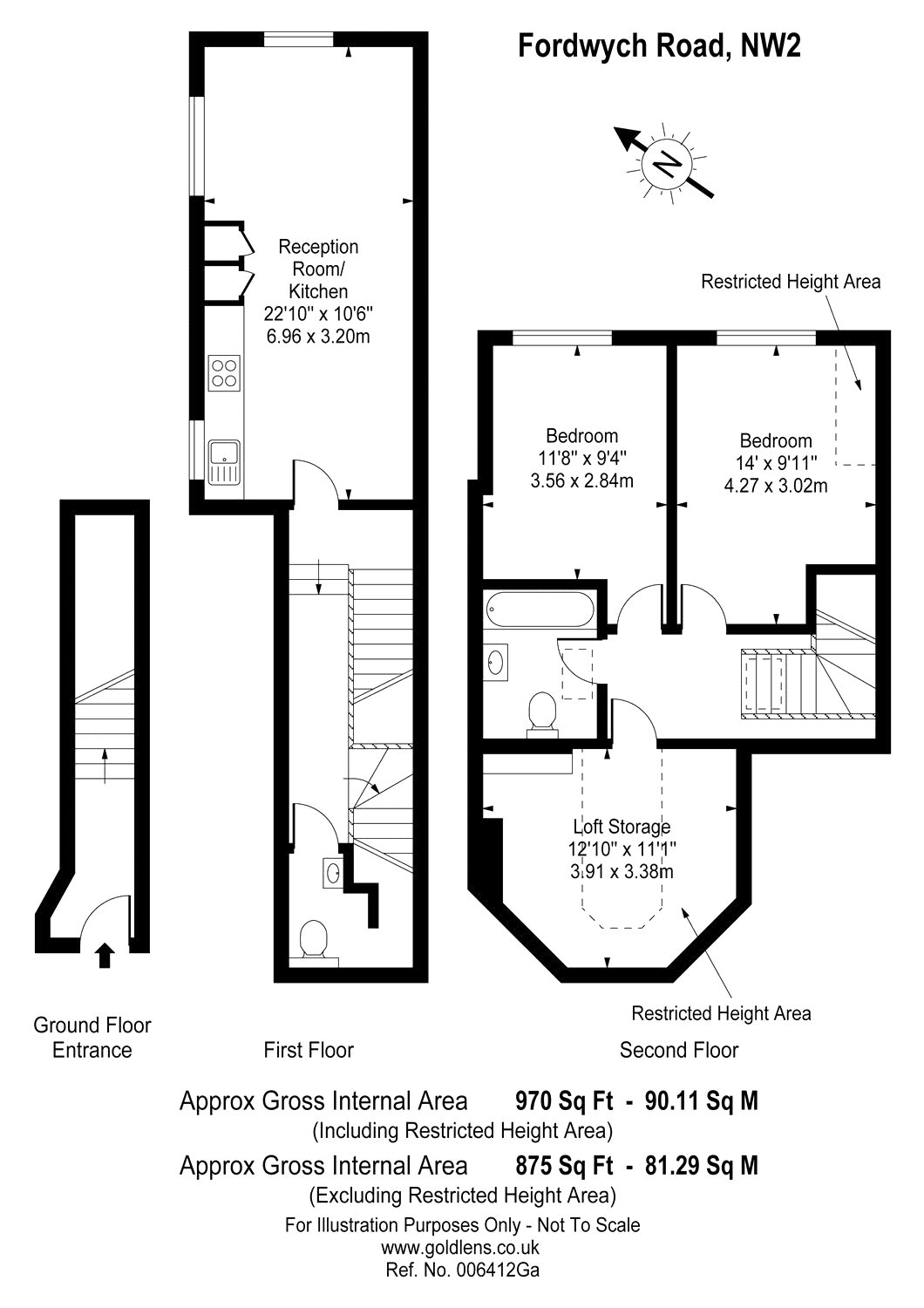 2 Bedrooms Flat to rent in Fordwych Road, London NW2