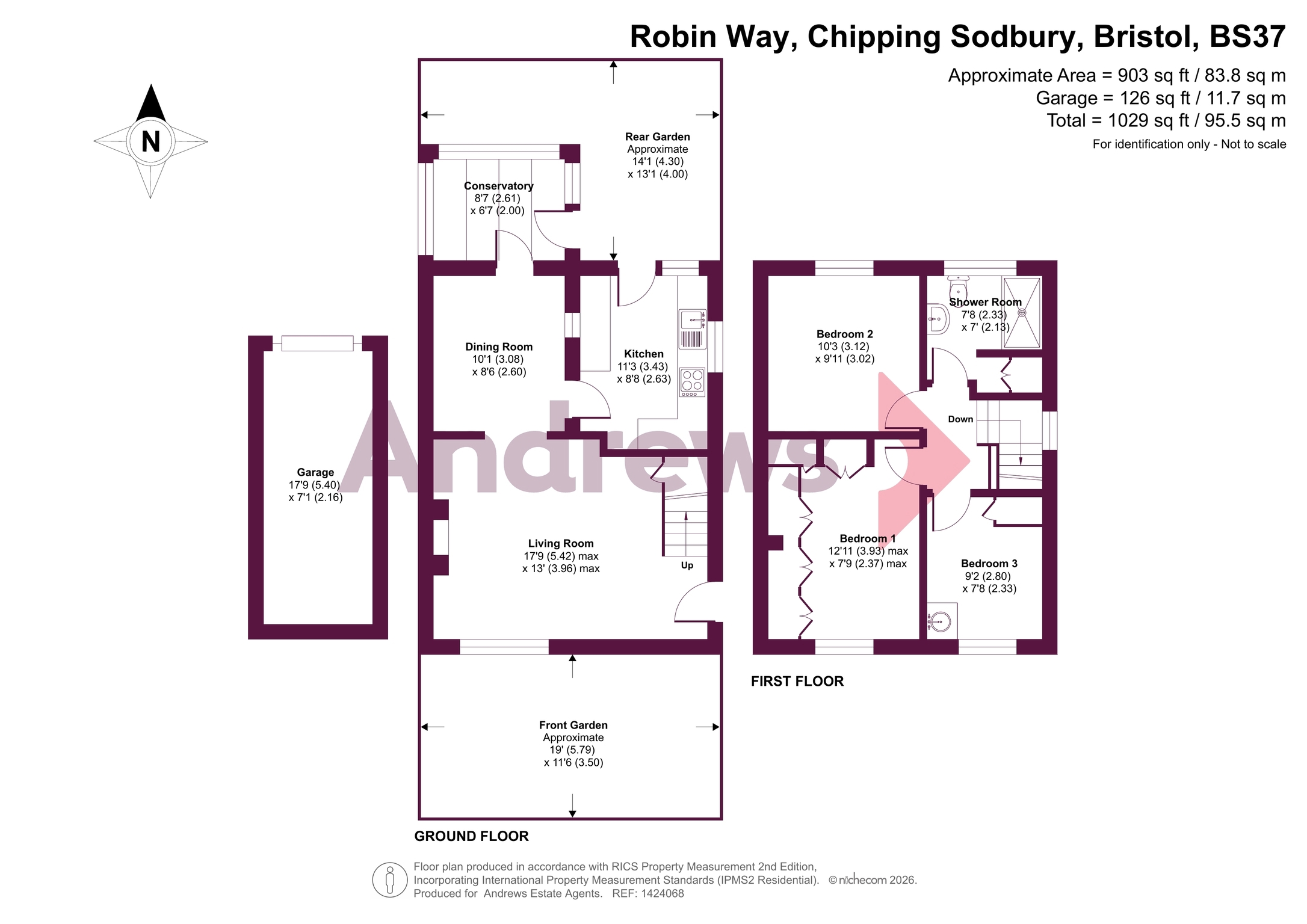155, Robin Way, Bristol floorplan