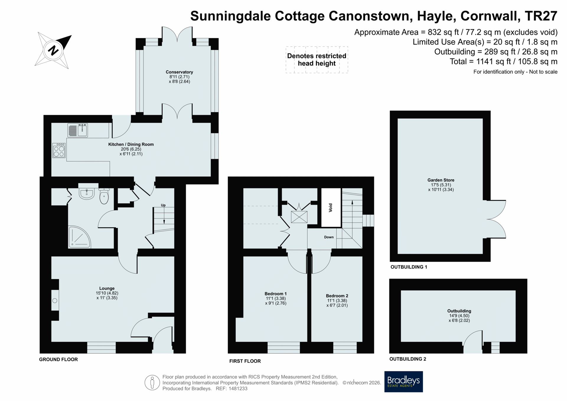 Sunningdale Cottage,, Canonstown, Cornwall floorplan