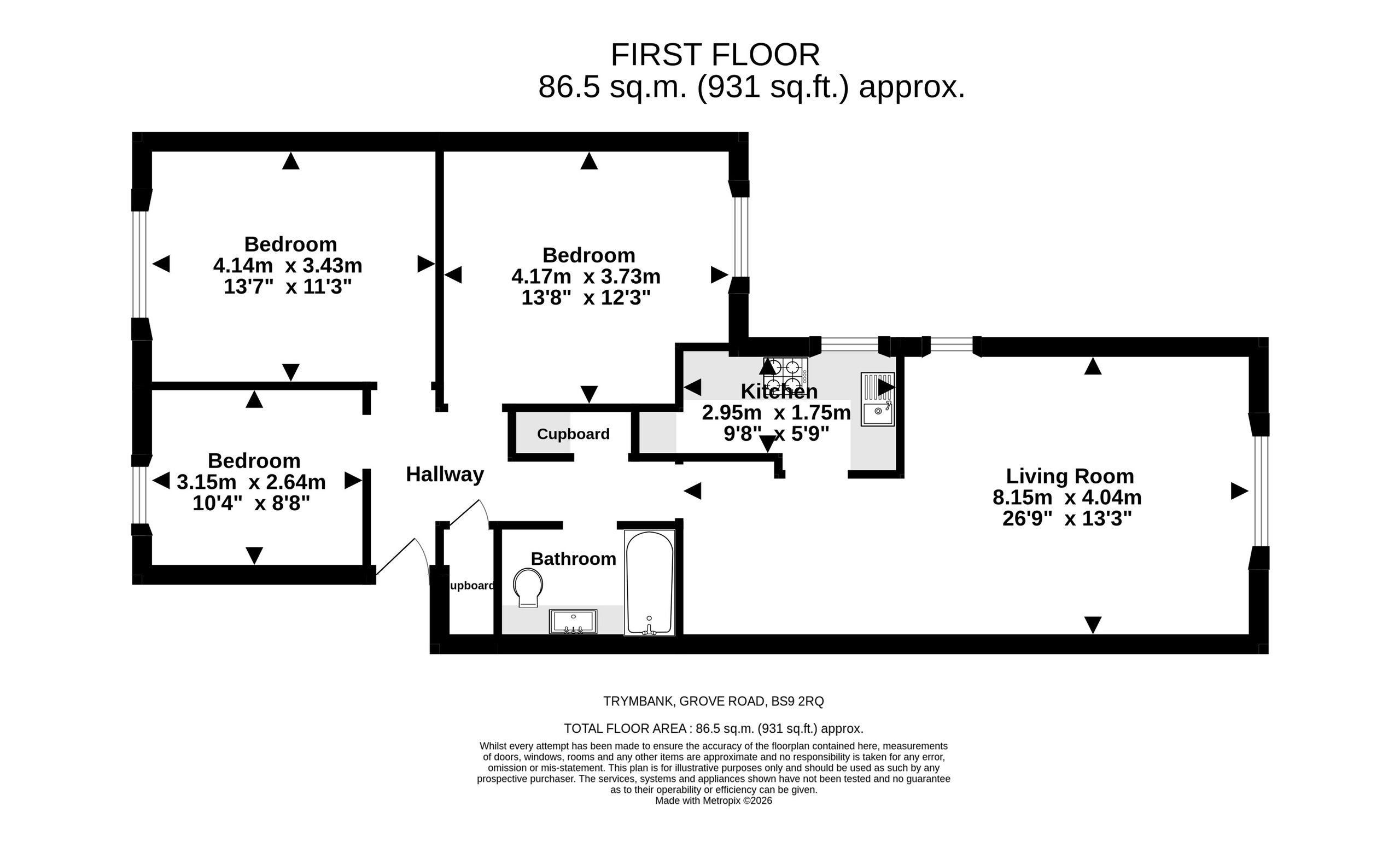 3 Trymbank, Bristol floorplan